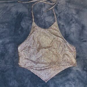 SHEIN Glittering Silver Camisole